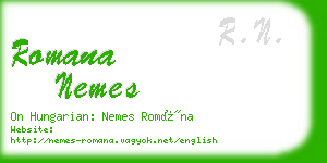 romana nemes business card